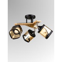 Люстра средней высоты Aitin Pro НПБ 02-3x60-101 N5292/3 (черный/дерево) - Превью изображения №2 — Интернет-магазин ПроЗаказ