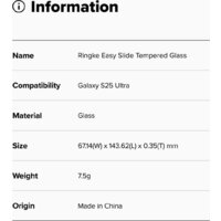 Защитное стекло Ringke Easy Slide 2шт для Galaxy S25 Ultra - Превью изображения №16 — Интернет-магазин ПроЗаказ