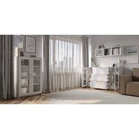 Тумба Mio Tesoro Сириус 2 двери со стеклом 78x123 2.02.03.390.1 (белый) - Превью изображения №5 — Интернет-магазин ПроЗаказ