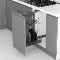 Корзина выкатная Starax S-2880-C (правое крепление, хром) - Превью изображения №2 — Интернет-магазин ПроЗаказ