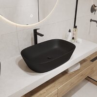 Умывальник Lauter 21393-60-A + клапан 21190W + сифон 21635W (белый матовый) - Превью изображения №4 — Интернет-магазин ПроЗаказ
