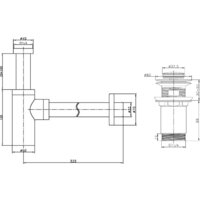 Умывальник Lauter 21393-60-A + клапан 21190W + сифон 21635W (белый матовый) - Превью изображения №18 — Интернет-магазин ПроЗаказ