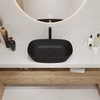 Умывальник Lauter 21393-60-A + клапан 21190W + сифон 21635W (белый матовый) - Превью изображения №5 — Интернет-магазин ПроЗаказ