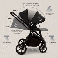 Универсальная коляска Sweet Baby Cupola 2в1 (Moon Black) - Превью изображения №8 — Интернет-магазин ПроЗаказ