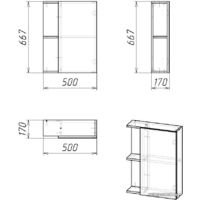 Гамма Шкаф с зеркалом 05т (белый) - Превью изображения №2 — Интернет-магазин ПроЗаказ
