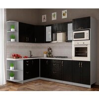 Готовая кухня Интерлиния Мила Крафт 1.68x2.6 левая (дуб английский) - Превью изображения №2 — Интернет-магазин ПроЗаказ