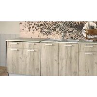 Шкаф напольный Интерлиния Компо НШ80рш2 (дуб серый) - Превью изображения №2 — Интернет-магазин ПроЗаказ