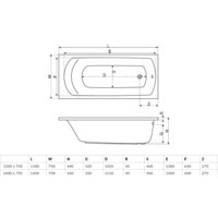 Ванна Excellent Lamia 170x75 - Превью изображения №6 — Интернет-магазин ПроЗаказ
