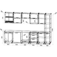 Готовая кухня Интерлиния Мила Gloss 3.3-ПМ2 (белый глянец/белый глянец/кастилло темный) - Превью изображения №5 — Интернет-магазин ПроЗаказ