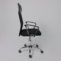 Офисное кресло AksHome Aria (ткань/сетка/экокожа, черный) - Превью изображения №7 — Интернет-магазин ПроЗаказ