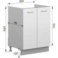Шкаф напольный Кортекс-мебель Корнелия Лира НШ60м (антрацит) - Превью изображения №3 — Интернет-магазин ПроЗаказ
