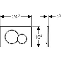 Панель смыва Geberit Sigma 01 115.770.11.5 (белый) - Превью изображения №2 — Интернет-магазин ПроЗаказ