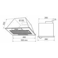 Кухонная вытяжка Holt HT-RH-010 50 (серебро) - Превью изображения №2 — Интернет-магазин ПроЗаказ