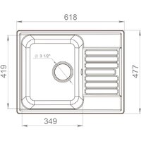 Кухонная мойка Reflexion Prima RF0460GR - Превью изображения №7 — Интернет-магазин ПроЗаказ