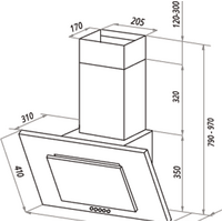 Кухонная вытяжка HOMSair Bell 60 (черный) - Превью изображения №2 — Интернет-магазин ПроЗаказ