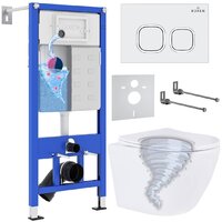 Roxen Antares Tornado в комплекте с инсталляцией StounFix Dual Fresh 6 в 1 968358 (кнопка: белый глянцевый)