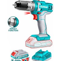 Ударная дрель-шуруповерт Total THKTHP11652 (с 1-м АКБ, кейс, набор оснастки) - Превью изображения №2 — Интернет-магазин ПроЗаказ