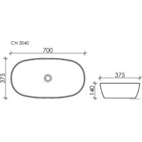 Умывальник Ceramica Nova Element CN5040 - Превью изображения №6 — Интернет-магазин ПроЗаказ