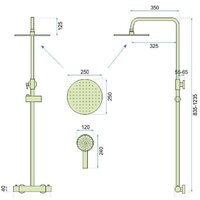 Душевая система  Rea Vincent Matt Gold REA-P6602 - Превью изображения №8 — Интернет-магазин ПроЗаказ