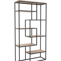 Стеллаж Hype Mebel Зиг-Заг-2 100x170 (черный/дуб галифакс натуральный) - Превью изображения №1 — Интернет-магазин ПроЗаказ