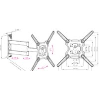 Кронштейн для телевизора Kromax OPTIMA-406 (серый) - Превью изображения №2 — Интернет-магазин ПроЗаказ