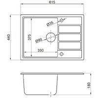 Кухонная мойка Marblan Recta L (иней) - Превью изображения №5 — Интернет-магазин ПроЗаказ
