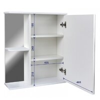  Doratiz Шкаф с зеркалом Doratiz Венеция 60 R 2712.210 (белый) - Превью изображения №11 — Интернет-магазин ПроЗаказ