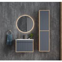  Onika Тумба под умывальник Дайлер 60 106151 (графит/дуб сонома) - Превью изображения №6 — Интернет-магазин ПроЗаказ