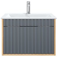  Onika Тумба под умывальник Дайлер 60 106151 (графит/дуб сонома) - Превью изображения №2 — Интернет-магазин ПроЗаказ