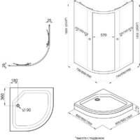 Душевой уголок Triton Альфа-Хром 80х80 (без поддона) - Превью изображения №4 — Интернет-магазин ПроЗаказ