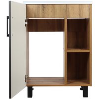  Doratiz Тумба под умывальник Лофт 50 9912.017 (графит/ватан) - Превью изображения №3 — Интернет-магазин ПроЗаказ