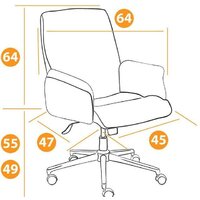 Офисное кресло TetChair York (флок, синий 32) - Превью изображения №9 — Интернет-магазин ПроЗаказ