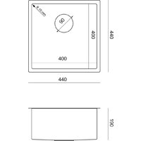 Кухонная мойка Quadron MF4444PVDBSG1 - Превью изображения №4 — Интернет-магазин ПроЗаказ