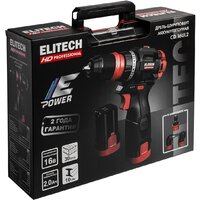 Дрель-шуруповерт ELITECH CD 16UL2 E2201.078.02 (с 2-мя АКБ, кейс) - Превью изображения №3 — Интернет-магазин ПроЗаказ