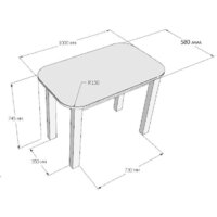 Кухонный стол Senira Р-02.06-01 (белый глянец/белый) - Превью изображения №3 — Интернет-магазин ПроЗаказ