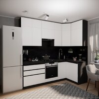 Готовая кухня ВерсоМебель Эко Премиум 1.2x2.4 правая (белый фасадный/ст. тунис) - Превью изображения №7 — Интернет-магазин ПроЗаказ