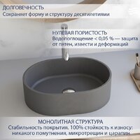Умывальник Lauter Oliva 21O483G (Grey) - Превью изображения №2 — Интернет-магазин ПроЗаказ