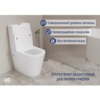 Унитаз напольный Lauter W76 P-TRAP 21122762 + гигиенический душ Mild 21LT072BM (горизонтальный выпуск) - Превью изображения №4 — Интернет-магазин ПроЗаказ