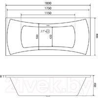 Ванна Lauter Belgravia 180x80 21110180 (с ножками, лицевым и торцевым экранами) - Превью изображения №16 — Интернет-магазин ПроЗаказ