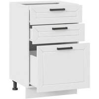 Шкаф напольный Трия Лорас 1Н5Я3 (белый/холст белый) - Превью изображения №2 — Интернет-магазин ПроЗаказ