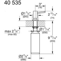 Дозатор для моющего средства Grohe Cosmopolitan 40535GN0 (холодный рассвет матовый) - Превью изображения №3 — Интернет-магазин ПроЗаказ