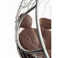 Подвесное кресло M-Group Для двоих 11450105 (белый ротанг/коричневая подушка) - Превью изображения №8 — Интернет-магазин ПроЗаказ