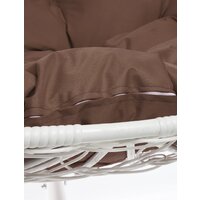 Подвесное кресло M-Group Для двоих 11450105 (белый ротанг/коричневая подушка) - Превью изображения №10 — Интернет-магазин ПроЗаказ