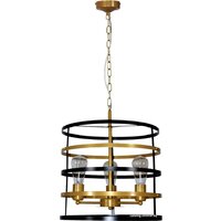 Подвесная люстра Элетех Абелла 231 НСБ 01-3х60-167 Е27 1005405102 (черный/золото) - Превью изображения №2 — Интернет-магазин ПроЗаказ