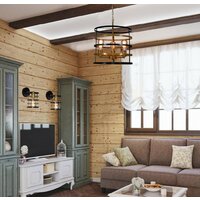 Подвесная люстра Элетех Абелла 231 НСБ 01-3х60-167 Е27 1005405102 (черный/золото) - Превью изображения №6 — Интернет-магазин ПроЗаказ