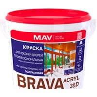 Brava Acryl 35D ВД-АК-1035Д 5 л (белый полуглянцевый)