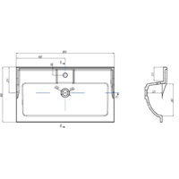 Умывальник Акватон Фабиа 80 80x45 - Превью изображения №2 — Интернет-магазин ПроЗаказ