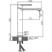 Умывальник Lauter 21502 + Moon 21СК8691BS с сифоном 21635B (черный матовый) - Превью изображения №5 — Интернет-магазин ПроЗаказ