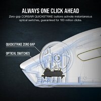 Игровая мышь Corsair M75 Wireless RGB White - Превью изображения №5 — Интернет-магазин ПроЗаказ
