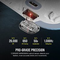 Игровая мышь Corsair M75 Wireless RGB White - Превью изображения №3 — Интернет-магазин ПроЗаказ